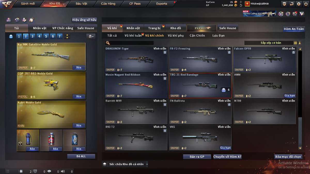 shop acc cf uy tin gia re